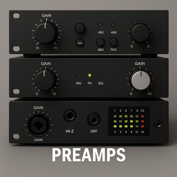 pre amps for sale black front view