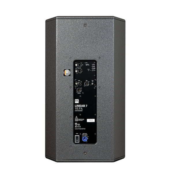 HK LINEAR-7-115-FA 200 Watt 15" Active Speaker rear view