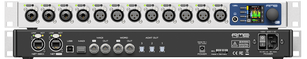RME 12Mic Dante 12-channel Pre Amp