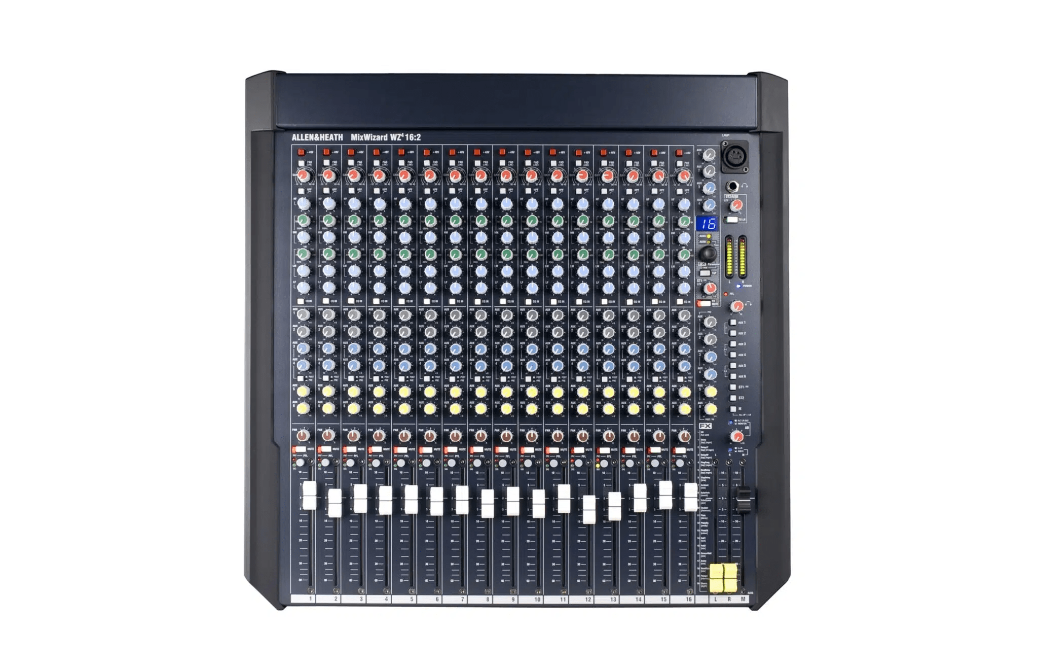 allen and heath mixwizard 16:2 top view
