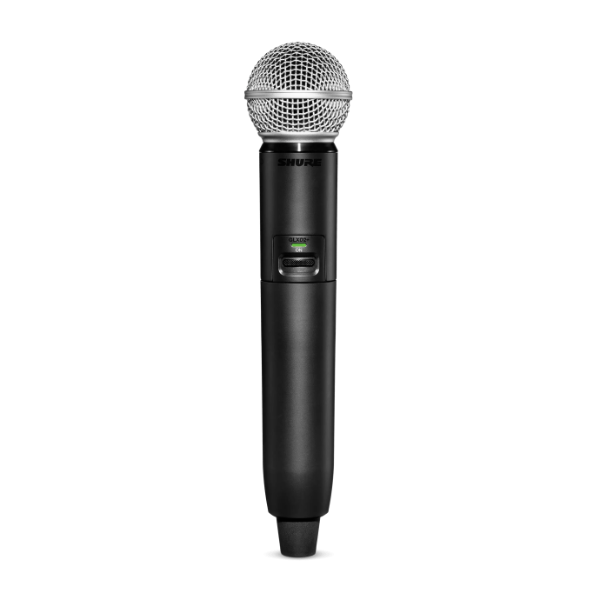 shure glxd124r wireless combo system mic view